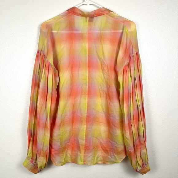 Forte Forte Multicolor Tartan Plaid Long Sleeve Buttondown Shirt Top 1/Small - Picture 8 of 8